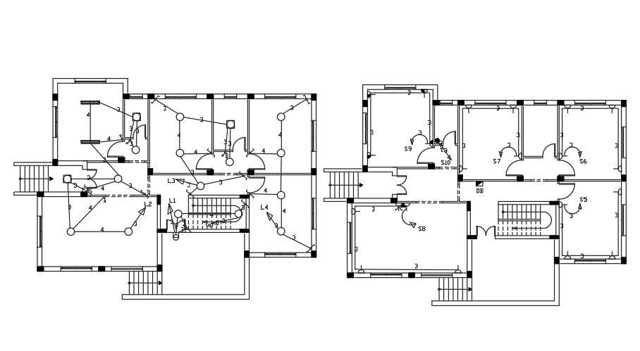 17x13 Meter Electric Plan Of House AutoCAD File - Cadbull