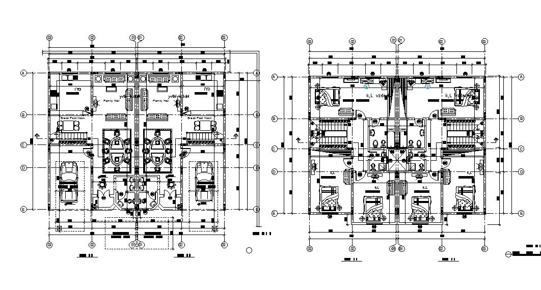 17x13m villa plan is given in this Autocad drawing file. Download now ...