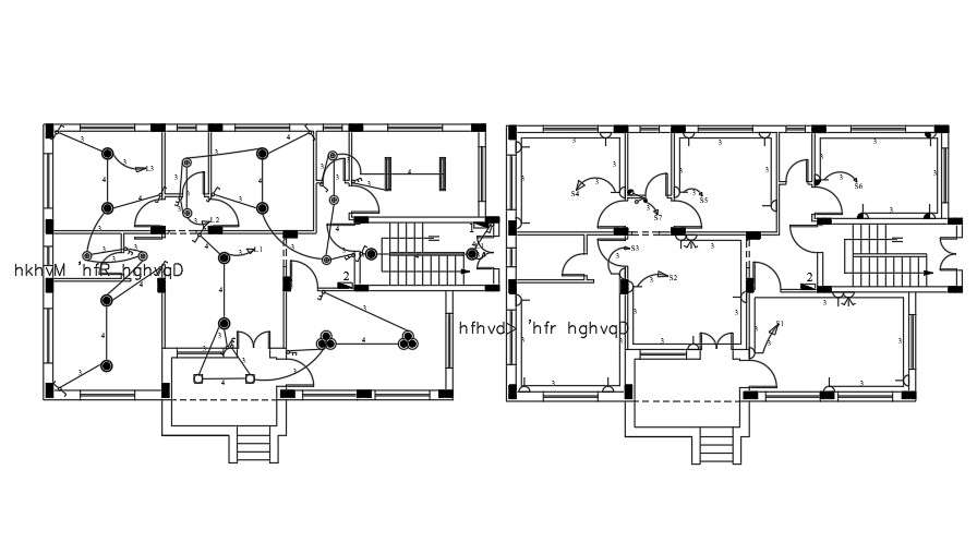 17x18 Meter Electric Plan Of House AutoCAD File - Cadbull