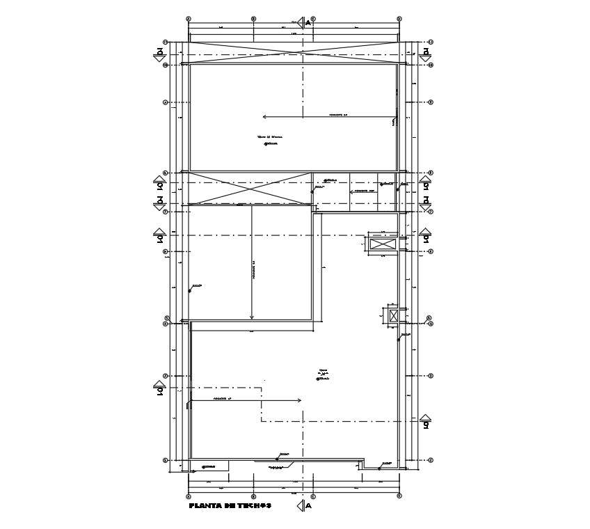 17x35m roof floor bank plan is given in this Autocad drawing file ...