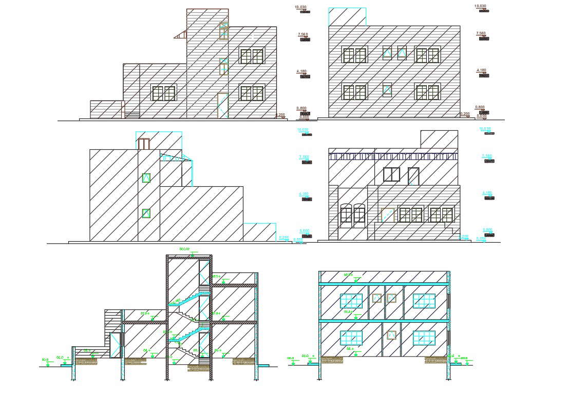 1800 Sq Ft House Building Design AutoCAD File - Cadbull