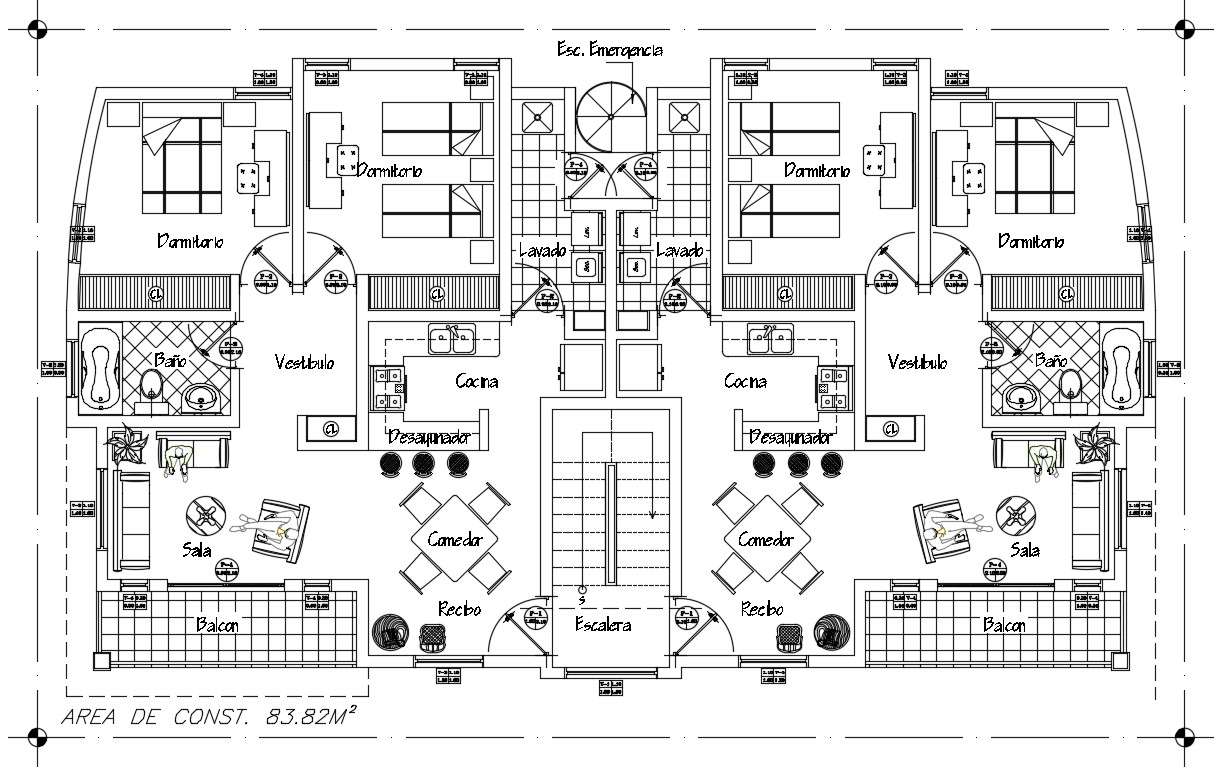 Professional Furniture Layout Plan drawing. Layout and drawings of the Apartment.