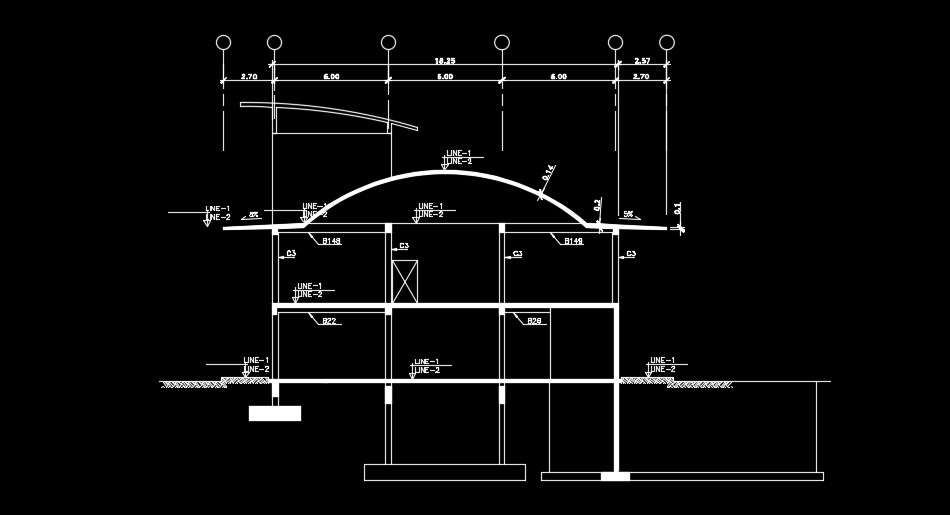 18m length of the mosque foundation to slab section - Cadbull