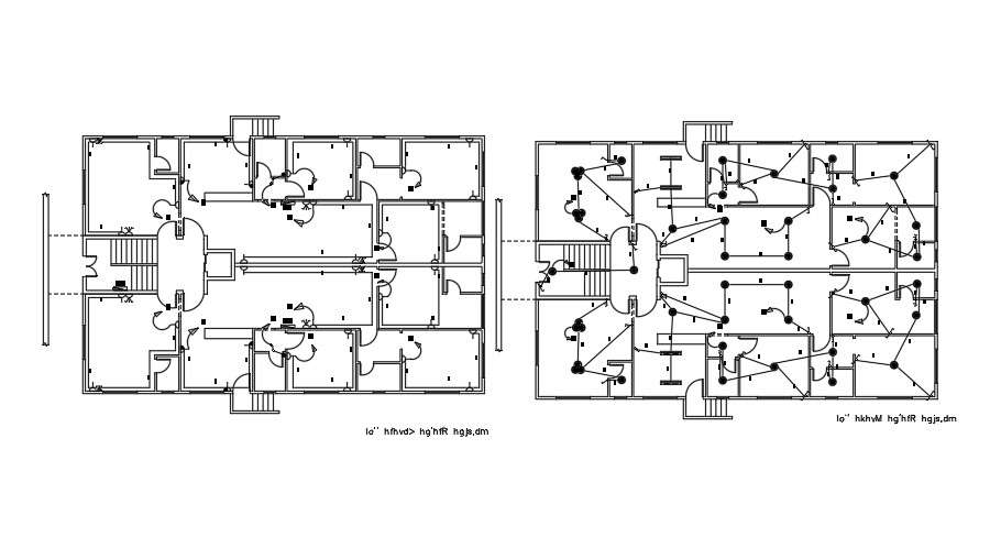 18x12m house plan electrical drawing - Cadbull