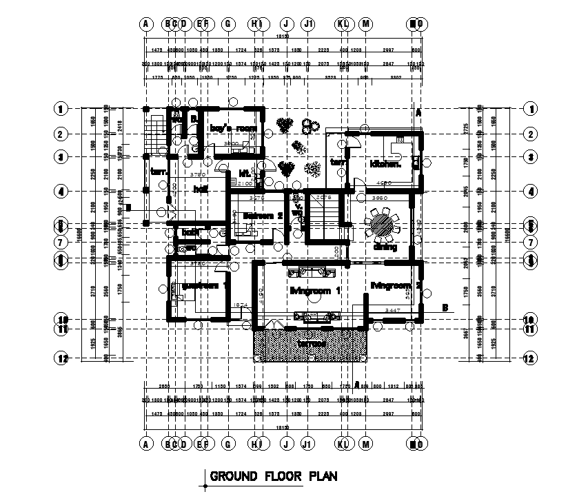 18x17m house plan is given in this Autocad drawing file.Download now ...