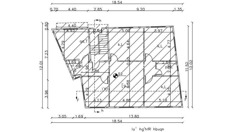 19x12 Meter 4 BHK House Plan AutoCAD File - Cadbull