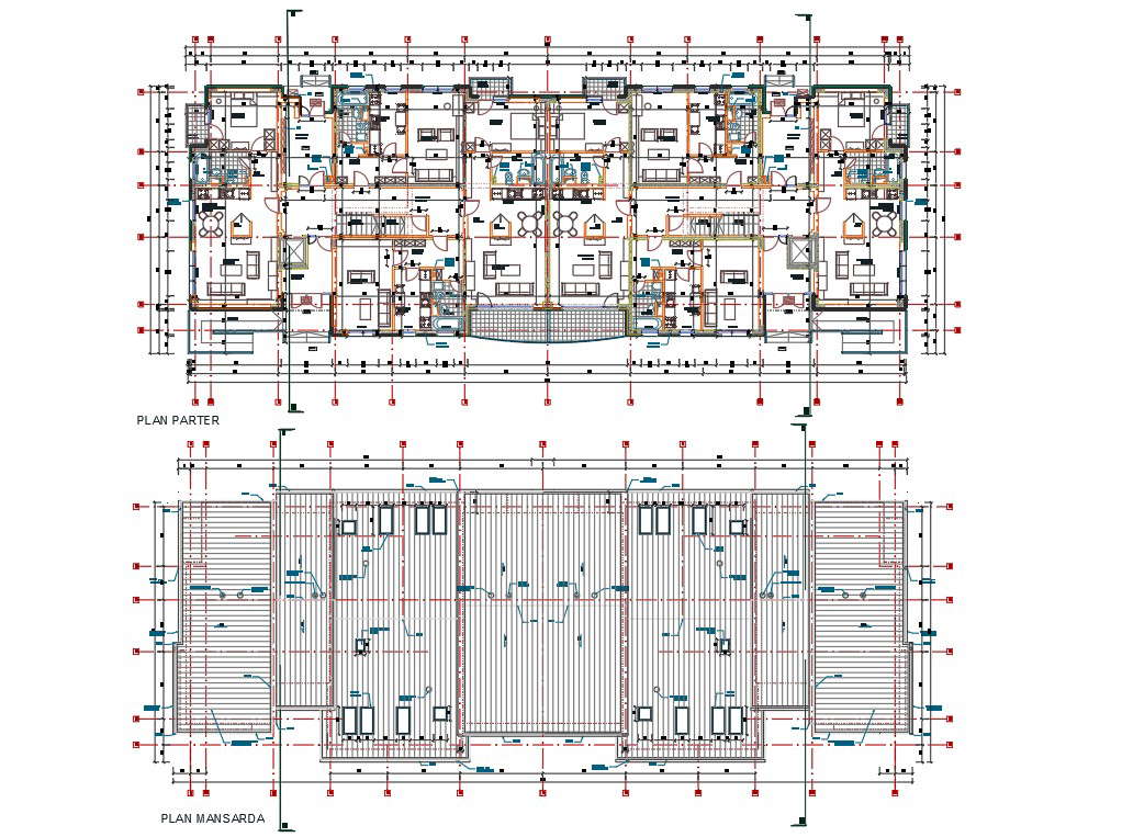 1 Bhk Apartment Furniture Layout Plan Dwg File Cadbull