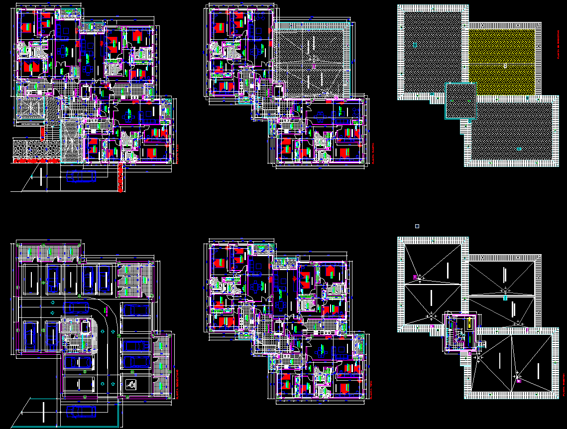 G+3 apartment detailed floor plans are available in this DWG file ...