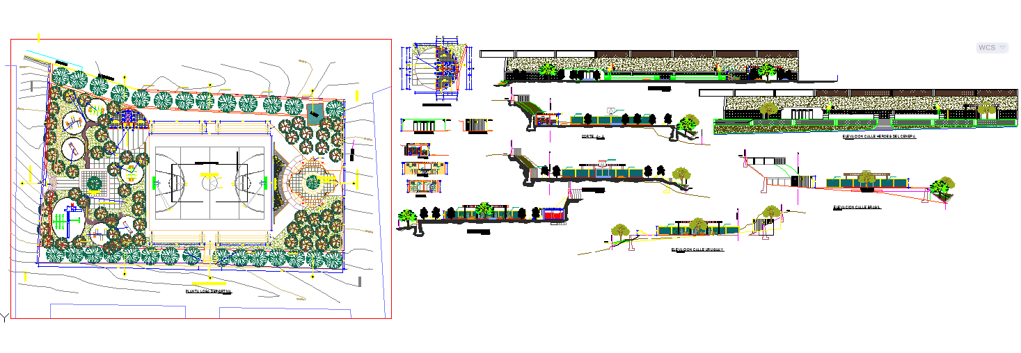 Sport center design - Cadbull