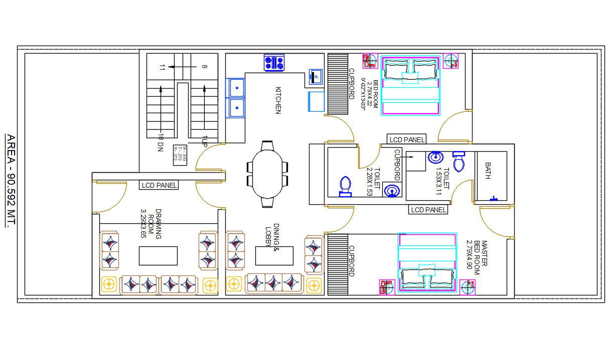 2-bhk-house-plan-dwg-file-cadbull