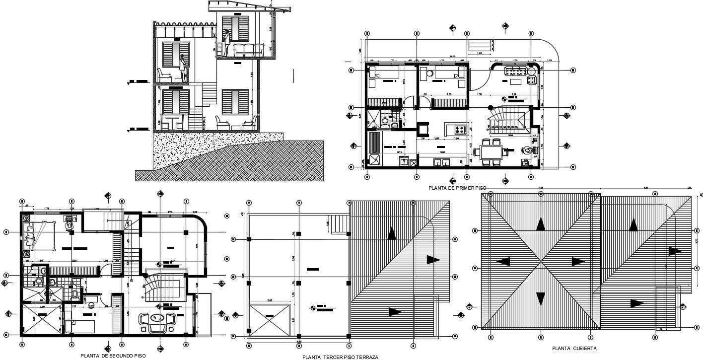 2 Storey House Floor Plan Autocad File Floorplansclick