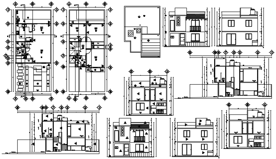 Storey Residential House Plan In Dwg File Cadbull