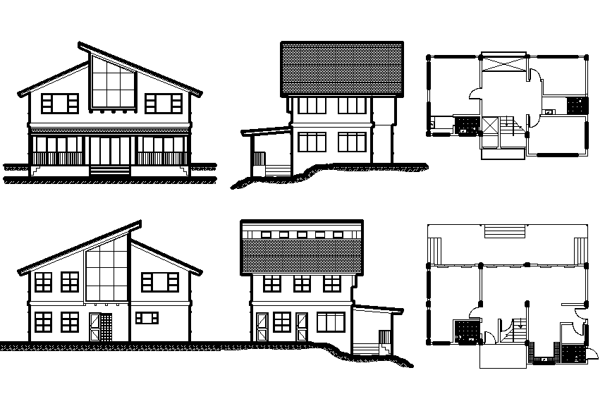 Story House Plan Dwg File Cadbull Images And Photos Finder