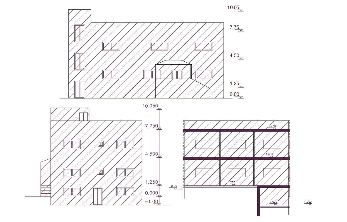 2000 Sq Ft Family House Building Design DWG File - Cadbull