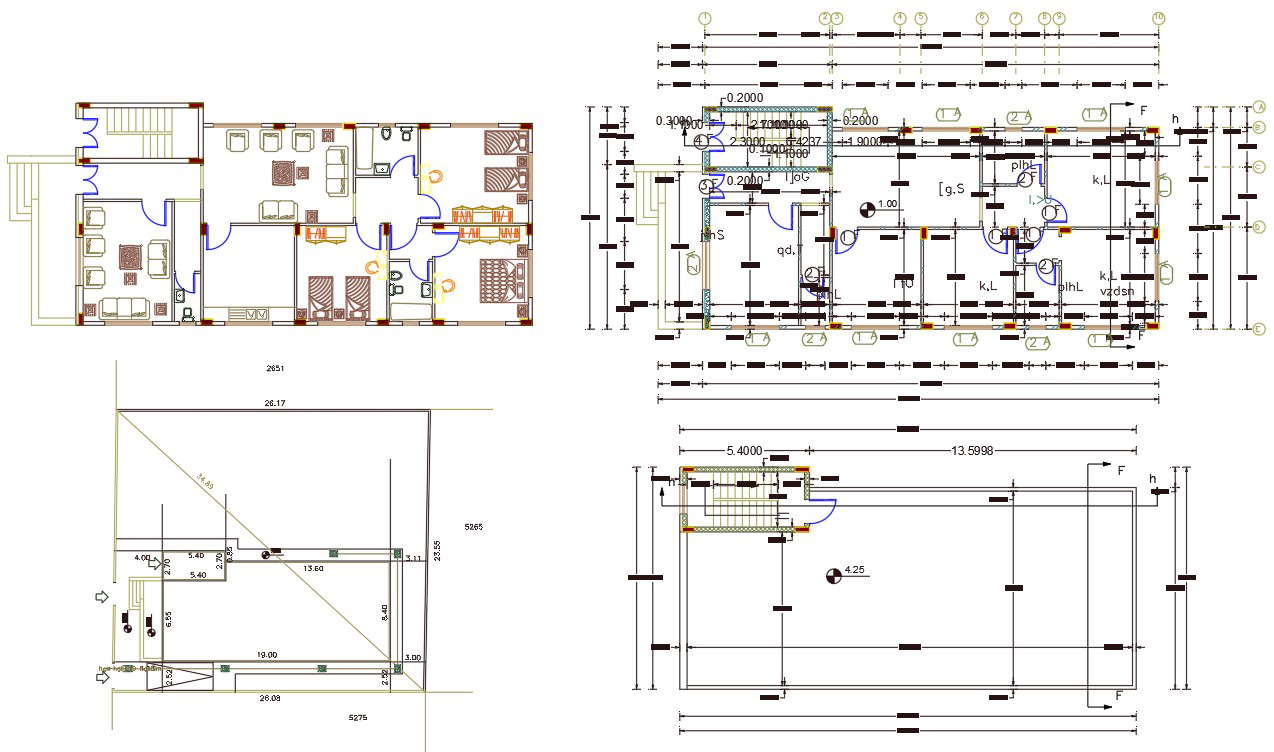 20' X 42' House Plan AutoCAD File( 105 Square Yards) - Cadbull