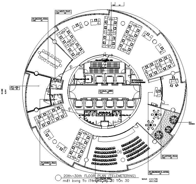 20th-30th floor plan of telemetering in AutoCAD 2D drawing, dwg file ...