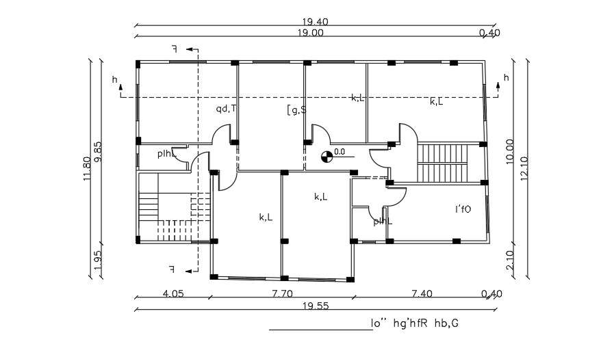 20x12 Meter First Floor AutoCAD File - Cadbull