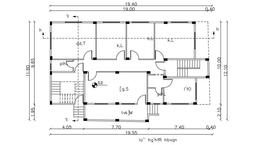 20x12 Meter Ground Floor Autocad File - Cadbull