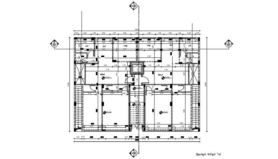 20x15 Meter Apartment Second Floor Floor Plan AutoCAD DWG File - Cadbull