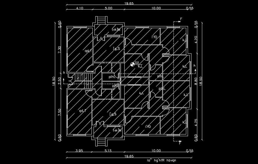 20x18m first floor house plan - Cadbull