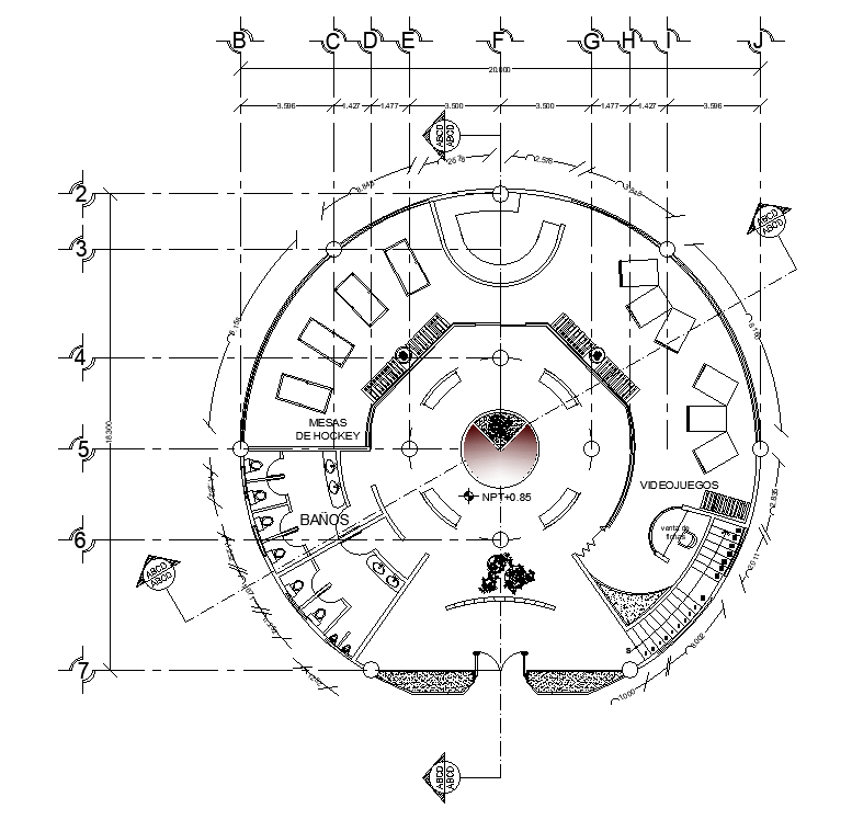 20x18m-ground-floor-clubhouse-plan-is-given-in-this-autocad-drawing