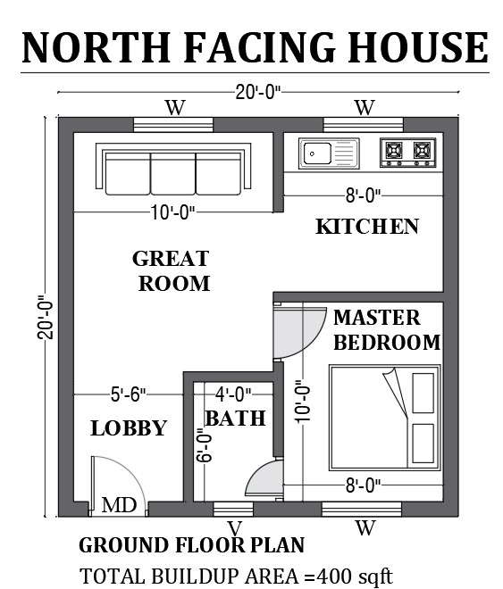 20-x20-north-facing-house-design-as-per-vastu-shastra-is-given-in-this-free-2d-autocad-drawing