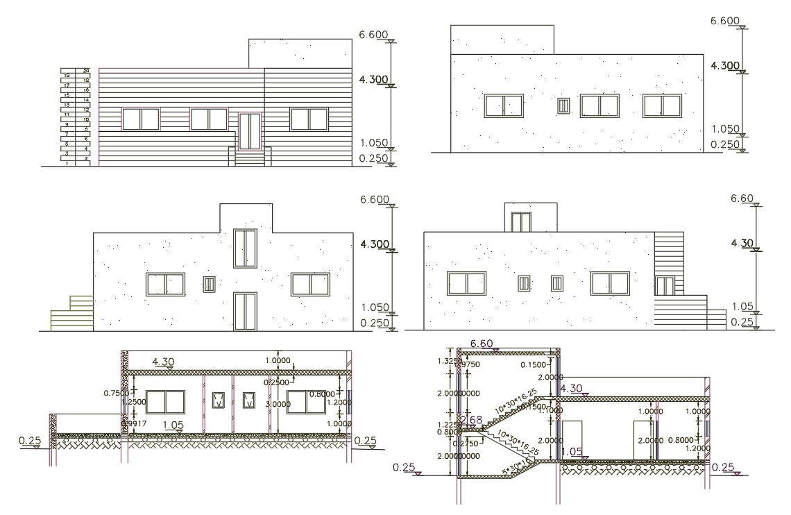 210 Square Yard House Building Design DWG File - Cadbull