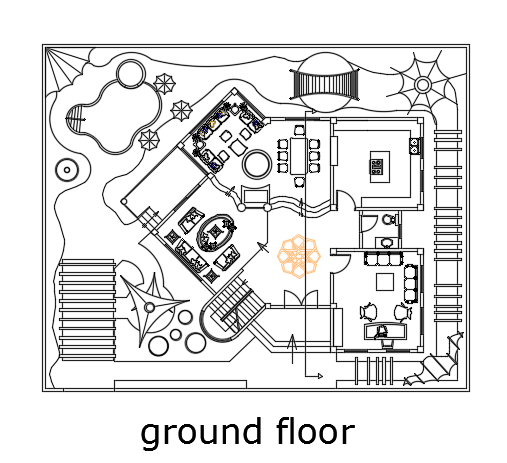 21x17m Ground Floor Villa Plan Autocad Drawing Is Given In This File Cadbull