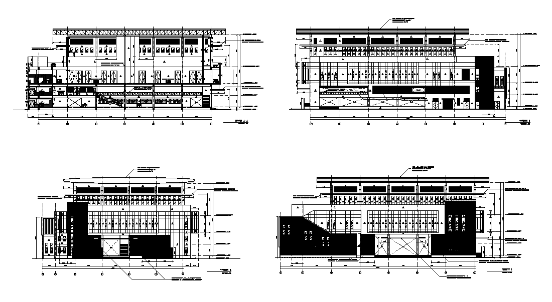 21x51m conference hall plan is given in this Autocad drawing file