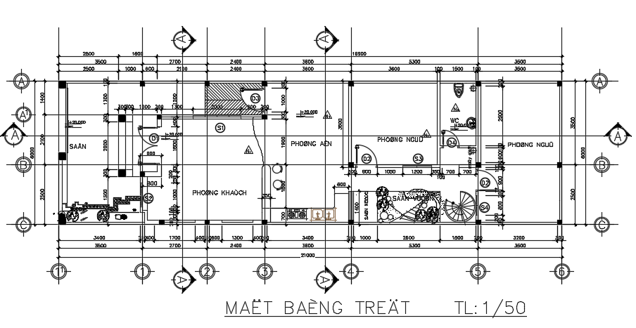 21x6m architecture first floor home plan AutoCAD drawing is given in ...