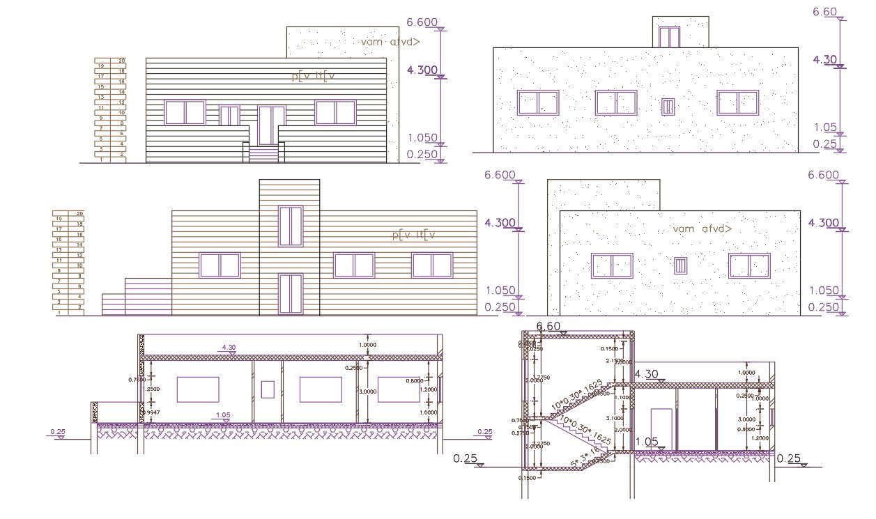 2200 Sq Ft House Building Design DWG File - Cadbull