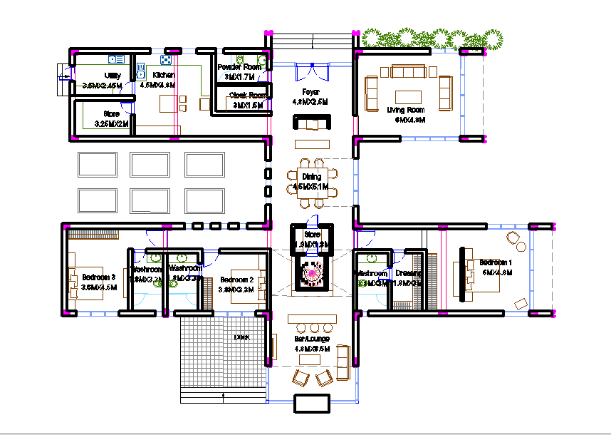 22x24-meter-3-bhk-house-plan-autocad-file-cadbull