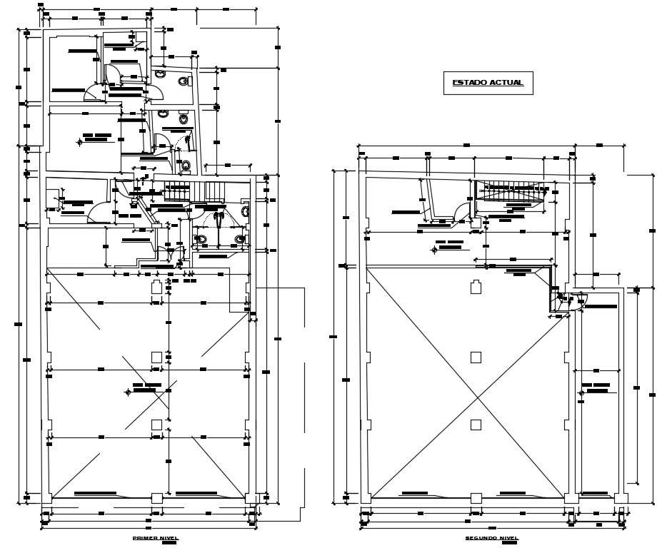 22x7m layout of office first & second floor is given in this Autocad ...