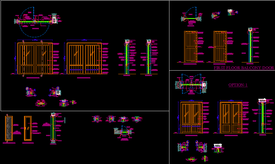 Door and window detail cad drawings are given in this cad file ...