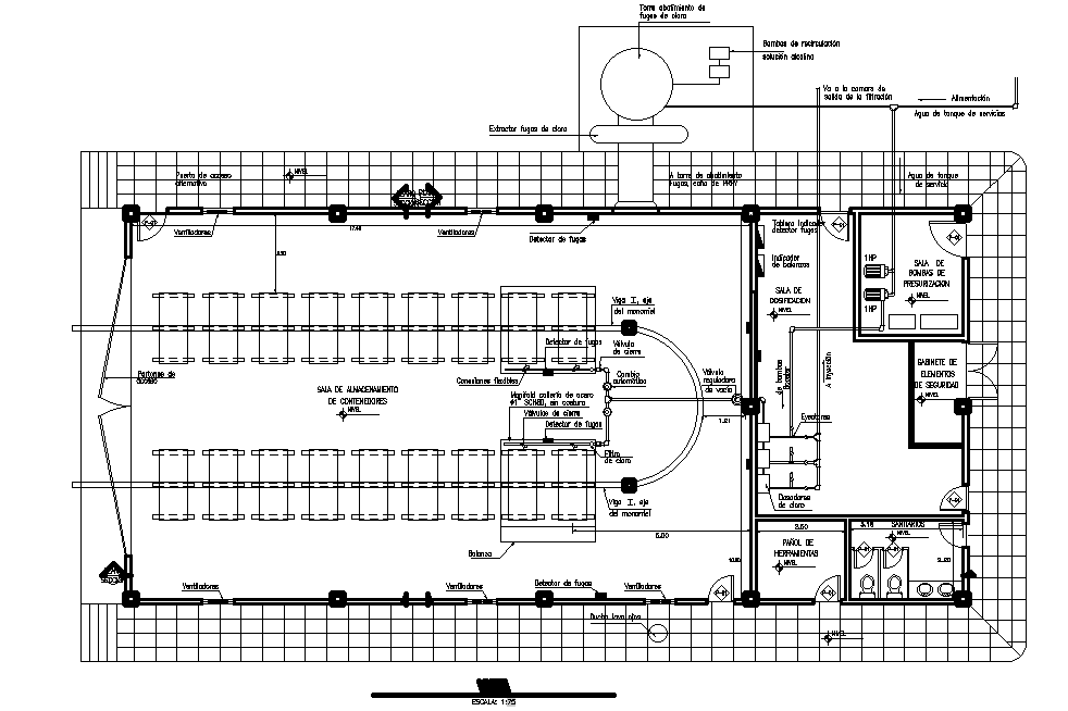 23x10m warehouse plan is given in this Autocad drawing file.Download ...