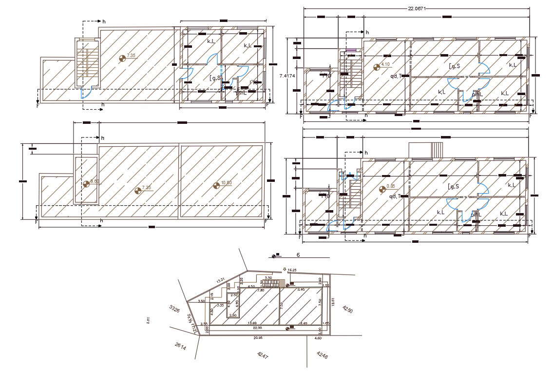 24' X 72' House With Master Plan Drawing CAD File - Cadbull