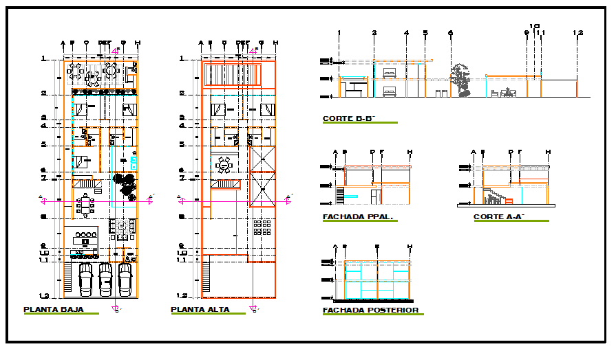 House design DWG - Cadbull