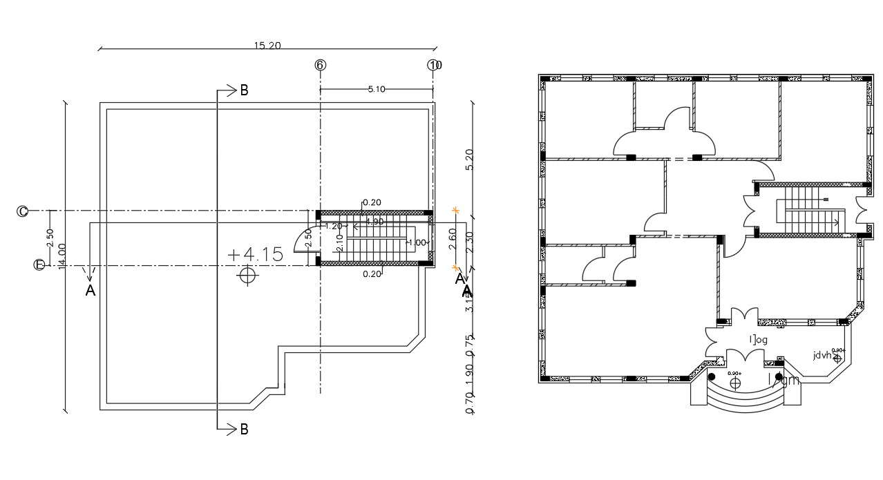 250 Square Yards House Ground floor Plan DWG Cadbull