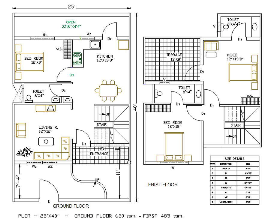 25x40-house-ground-floor-and-first-floor-plan-dwg-file-cadbull