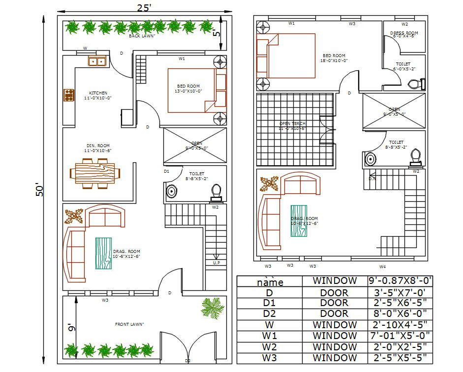 25x50-futniture-house-ground-floor-and-first-floor-plan-dwg-file-cadbull