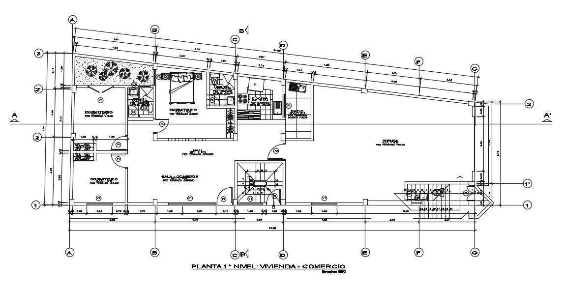 25x10m first floor house plan is given in this AutoCAD drawing model ...