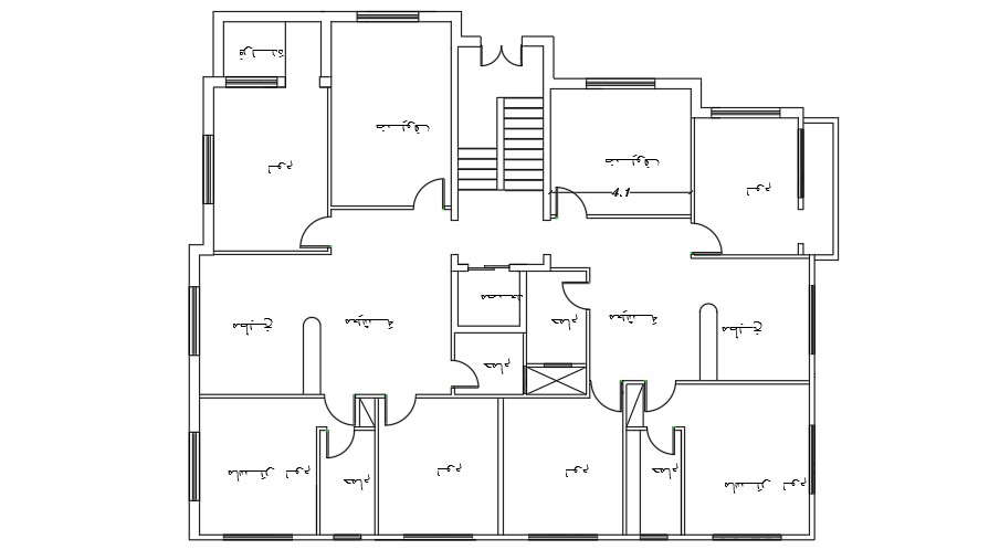 25x18 Meter 4 Bhk Apartment First Floor Plan Autocad File Cadbull 8736