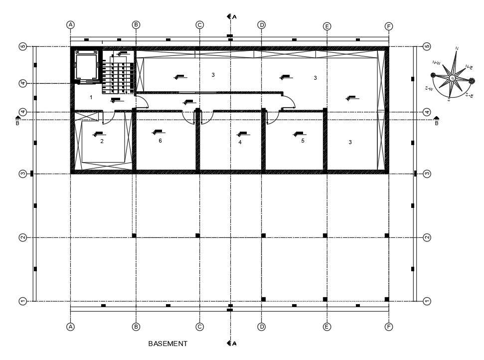 25x20m commercial basement plan is given in this AutoCAD drawing model ...