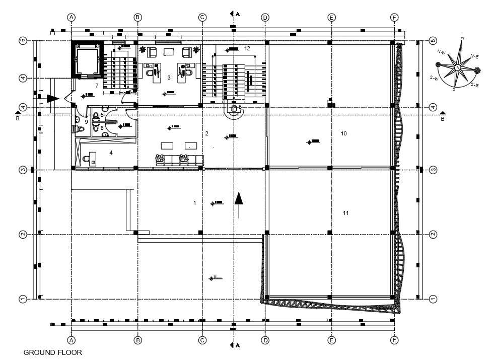 25x20m ground floor commercial shop plan is given in this AutoCAD ...