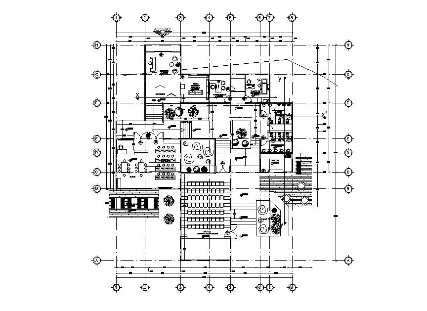 25x20m institution plan is given in this Autocad drawing file. Download ...