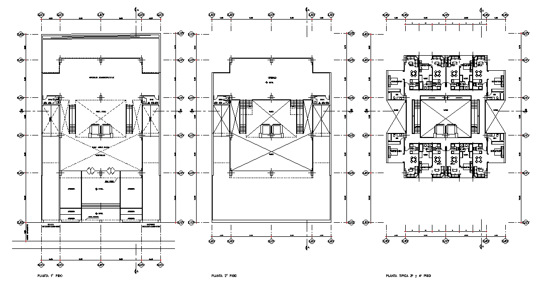 25x40m first floor apartment plan is give in this Autocad drawing file ...
