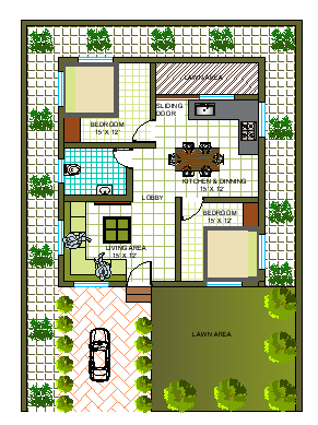 25' x 50' Sqft House Plan Drawing Download DWG CAD File. - Cadbull