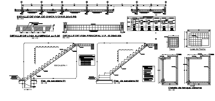 25x6m House Building Structural Section Cad Drawing - Cadbull