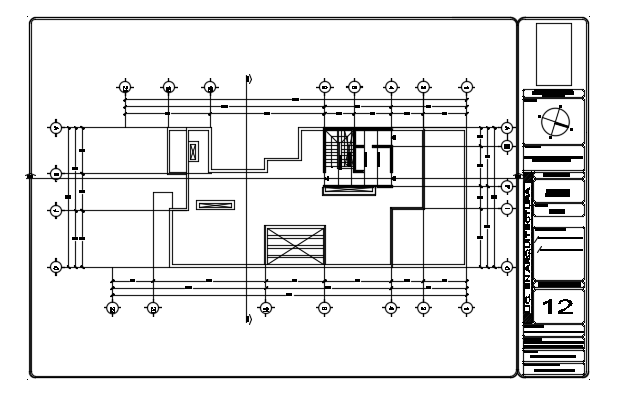 26x10m house plan roof beam layout AutoCAD drawing - Cadbull