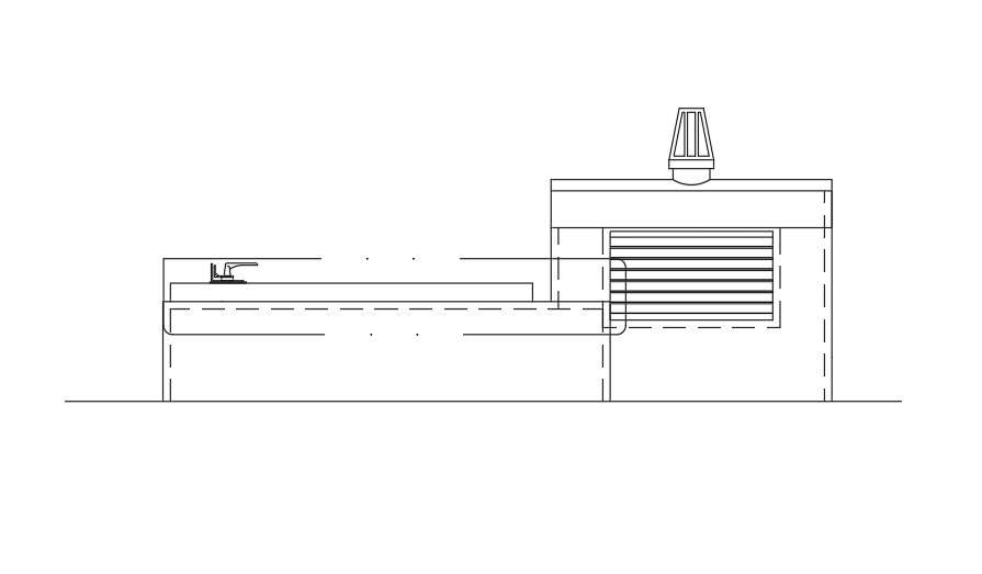 26x19m row house building septic tank elevation drawing - Cadbull